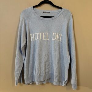 Alashan Cashmere Hotel Del Coronado Sweater Blue Large Luxury Beach Resort